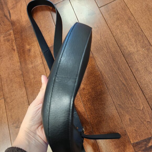 All Saints half moon black leather crossbody bag - Picture 9 of 15